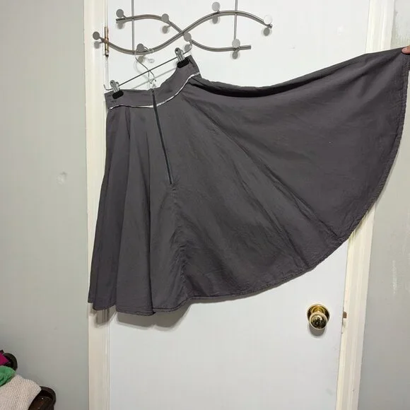 Annie Greenabelle seamed circle skirt Sz. 8 Grey - Picture 3 of 7